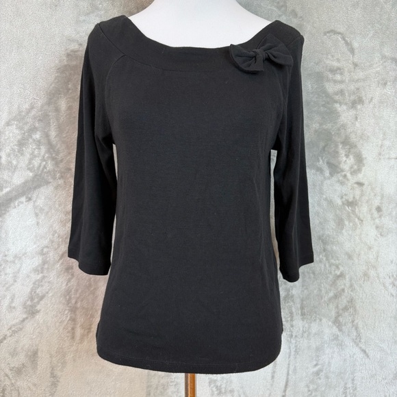 Fiorlini International Tops - Elegant Coquette Girl Dressy Bow 3/4 Sleeve Sweater Top Wmn’s S